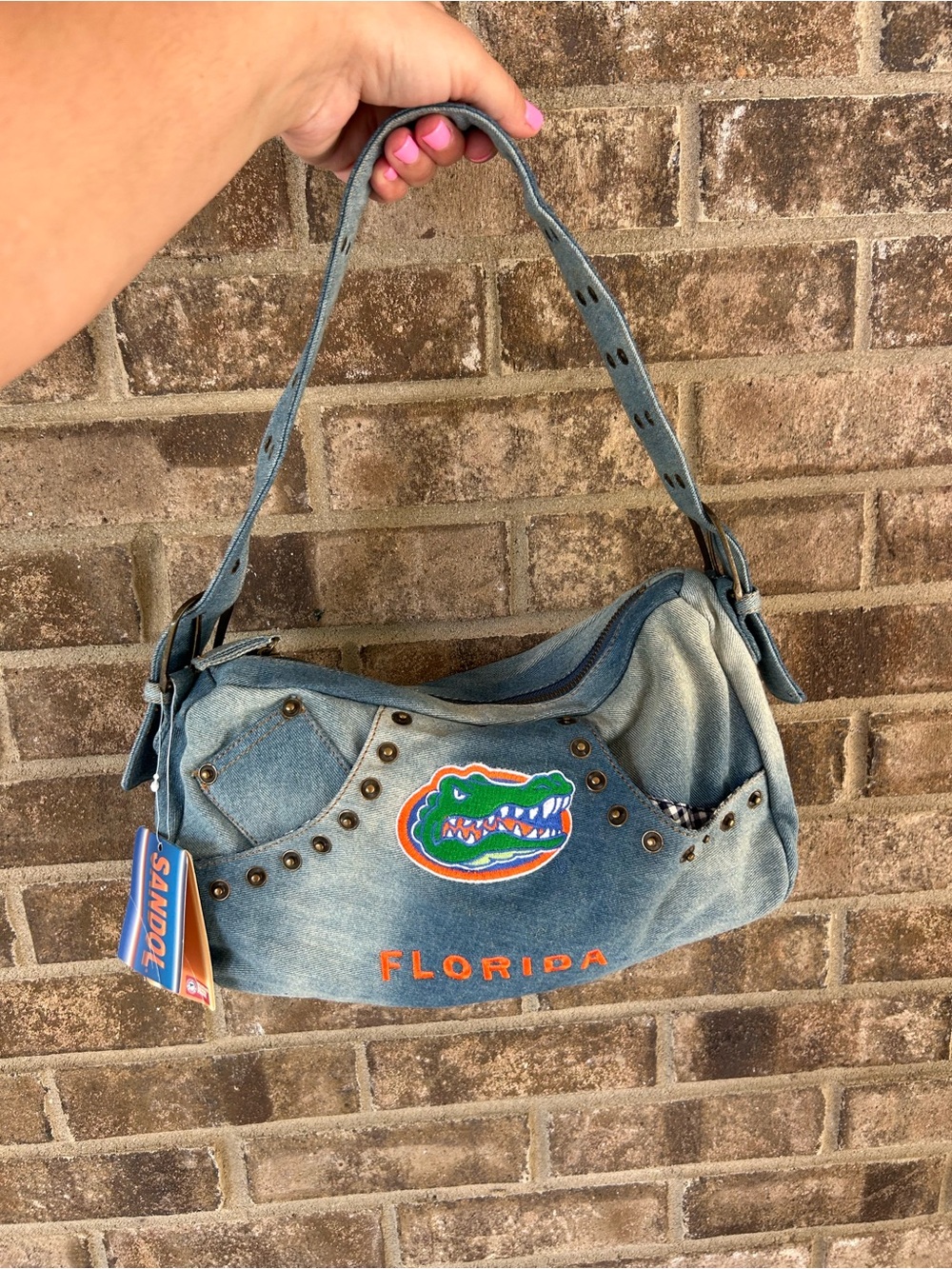 Florida Gators Denim Hobo Bag NWT Sandol Licensed Collegiate Jean Purse Y2K
